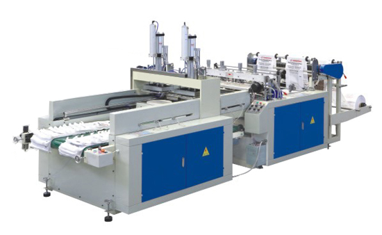 Full automatic double four bag making machine